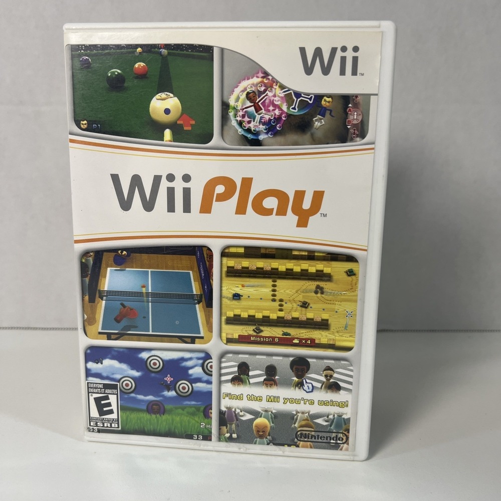 Nintendo Wii Play Game Disc with Manual and Case 2007 ESRB E Everyone